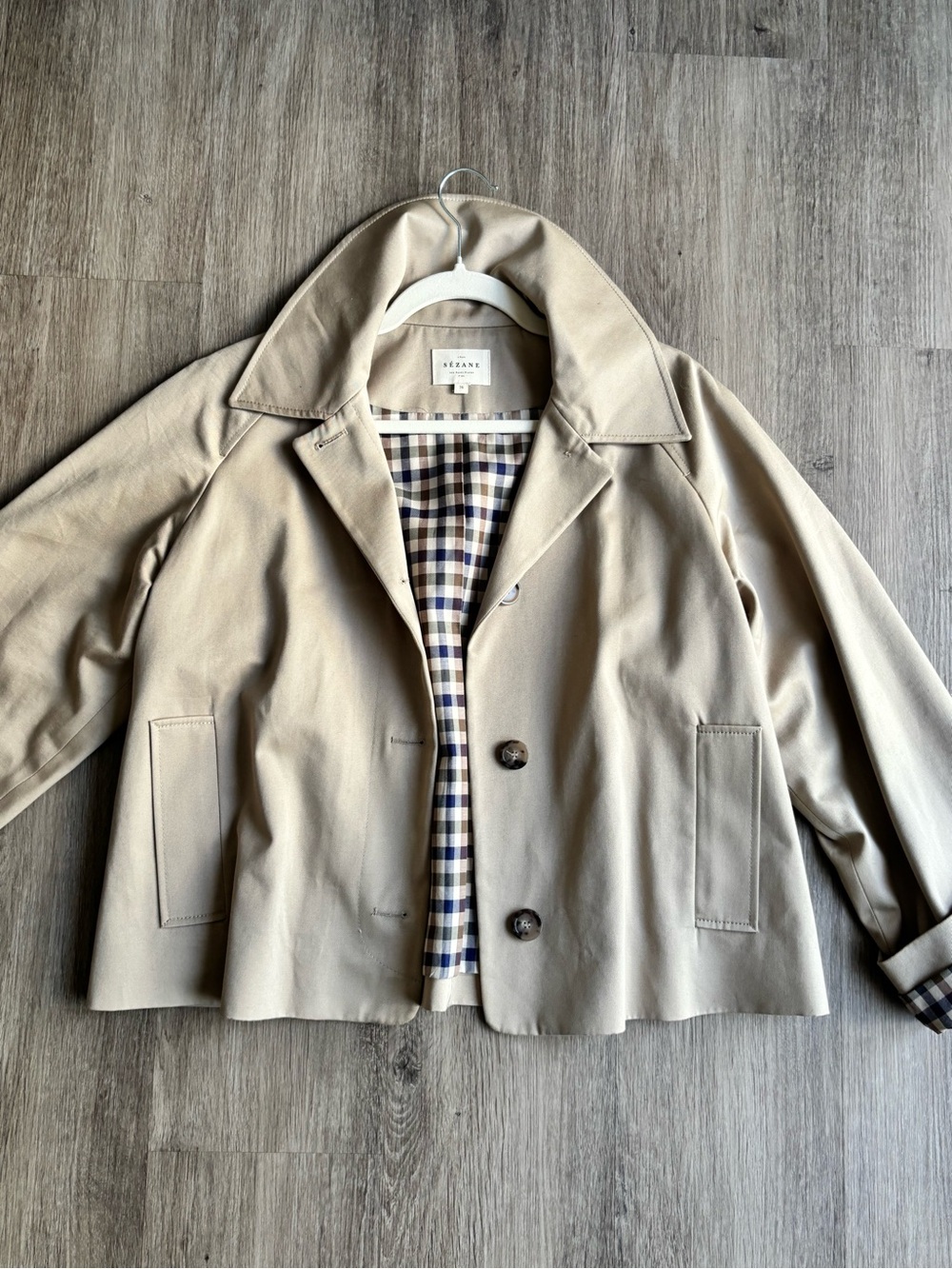 Sezane Bobby Jacket Light Beige Women's 36